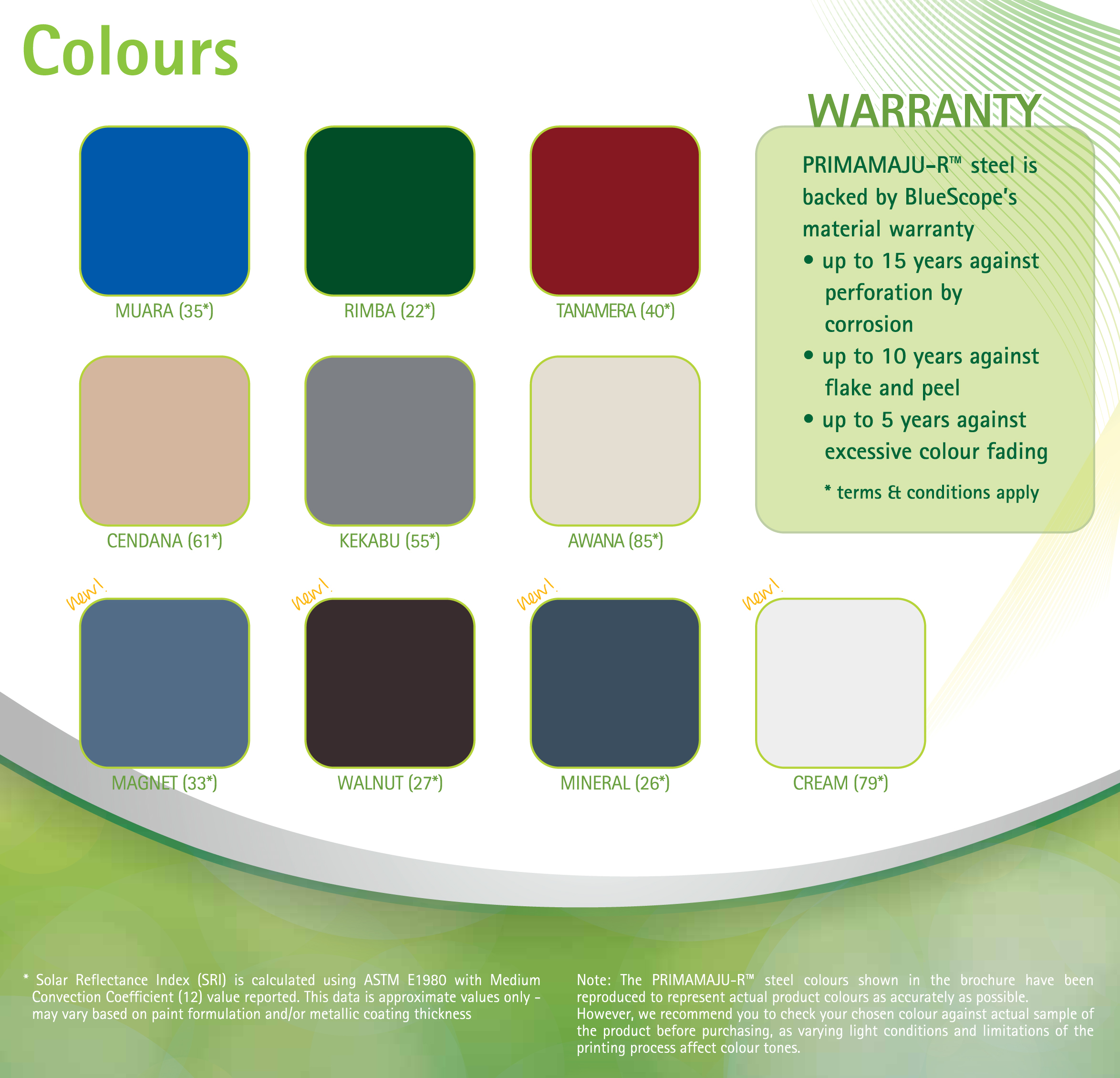 Bluescope Color Chart